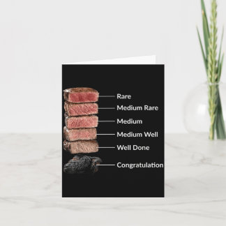 Rare Medium Rare Medium Medium Done Congratulation Card