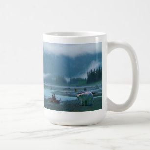 Rare Spirit Bear and Misty BC River Coffee Mug