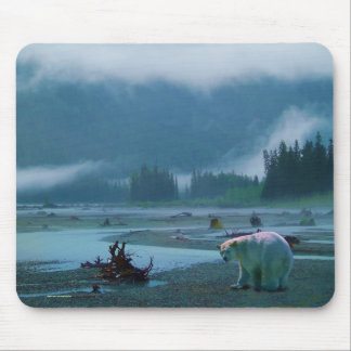 Rare Spirit Bear and Misty BC River Mouse Mat