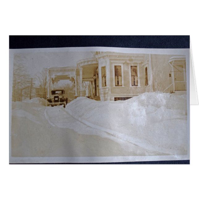 Rare Vintage Automobile and Victorian Home Photo (Front Horizontal)