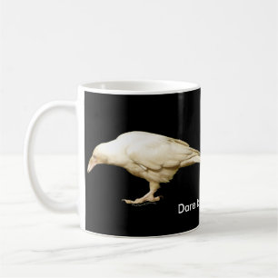 Rare White (leucystic) Raven for Bird-lovers Coffee Mug
