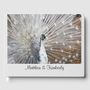 Rare White Peacock Guest Book