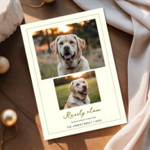 Rarely Christmas Gift Cut Dog greeting Card