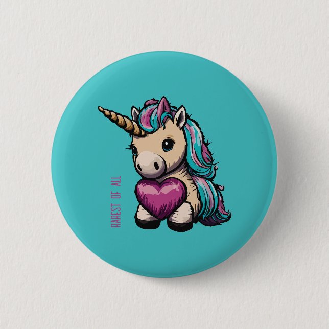 Rarest of All Unicorn 6 Cm Round Badge (Front)