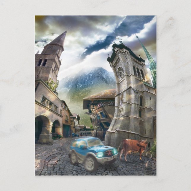 Raro Pueblo (fragment) - Postcard (Front)