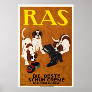 Ras Best Shoe Cream Vintage Advertising Poster