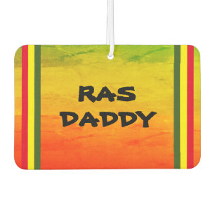 RAS DADDY Red Yellow Green Gradient Grunge Car Air Freshener