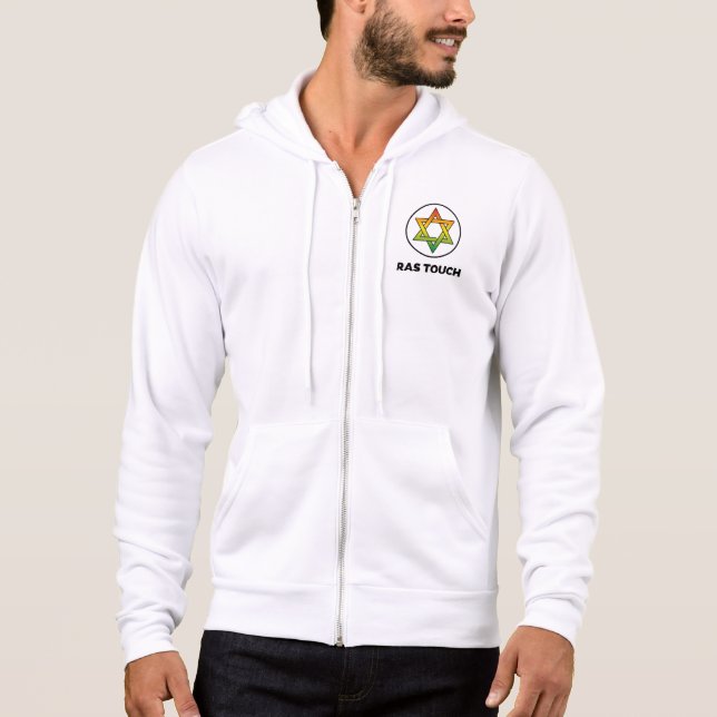Ras Touch Star- Bella+Canvas Full-Zip Hoodie (Front)