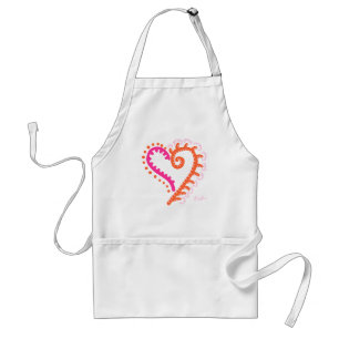 'rasberries' heart apron