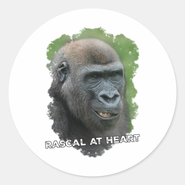 Rascal At Heart Classic Round Sticker (Front)