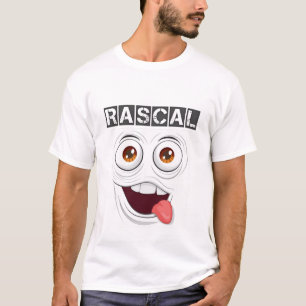 Rascal Bold Typography T-Shirt-Playful Attitude Te T-Shirt
