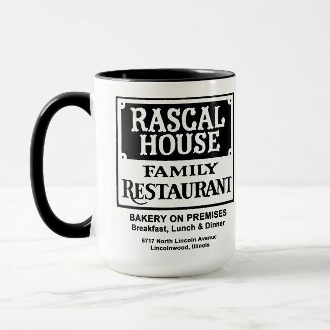 Rascal House Restaurant, Lincolnwood, IL Mug (Left)