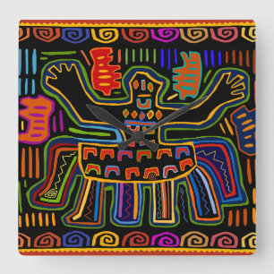 Rascal Shaman Spirit Square Wall Clock