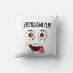 RASCAL Throw Pillow -Bold, Fun & Cosy Vibes