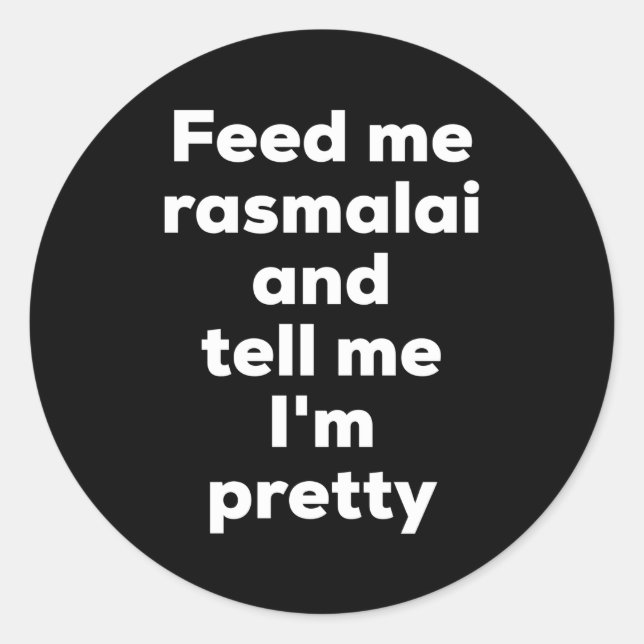 Rasmalai Ras Malai Paneer Indian Food India Classic Round Sticker (Front)