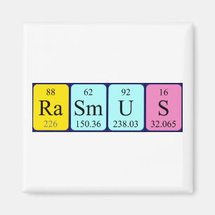 Rasmus periodic table name magnet