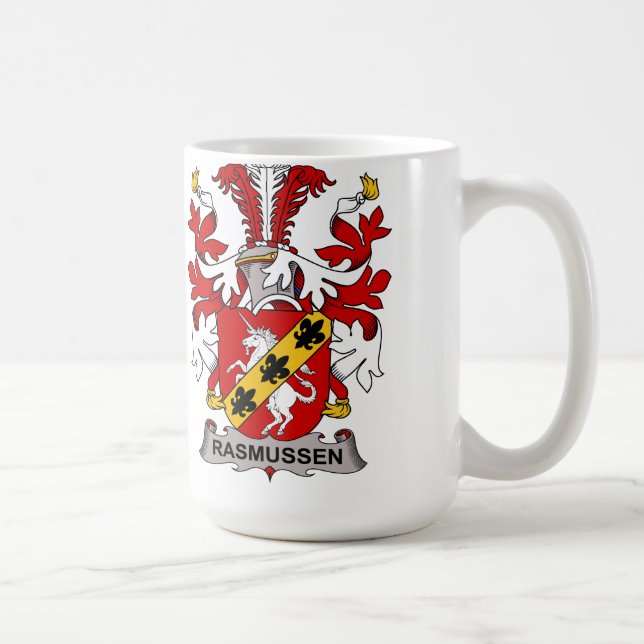 Rasmussen Family Crest Coffee Mug (Right)