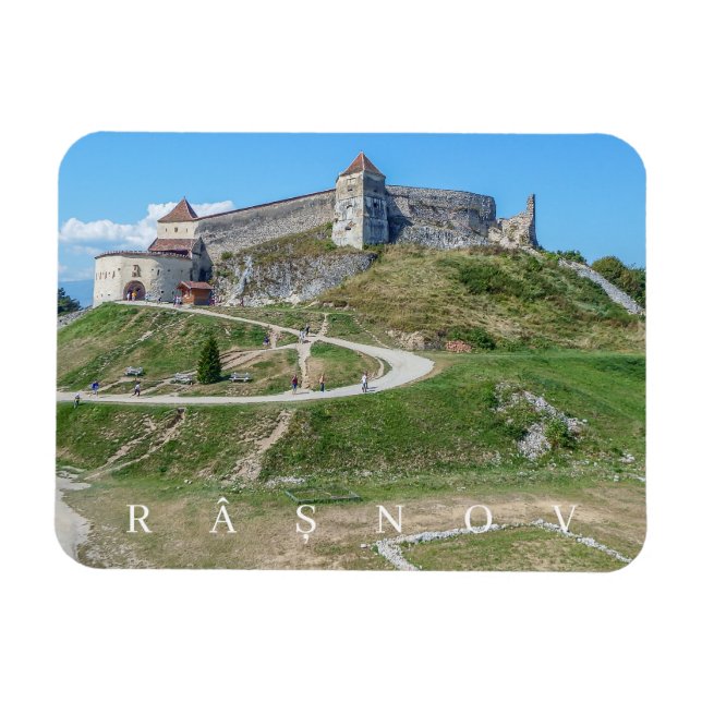 Rasnov Citadel entrance view fridge magnet (Horizontal)