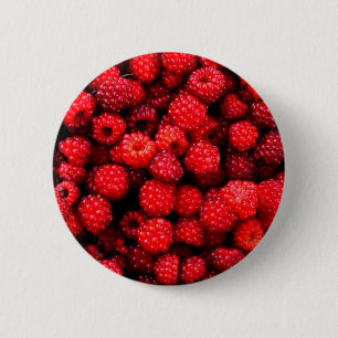 Raspberries 2 6 cm round badge