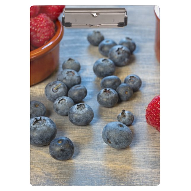Raspberries and Blueberries Clipboard (Front)
