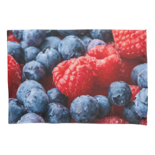 Raspberries and Blueberries Pillowcase