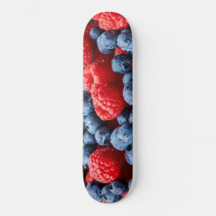 Raspberries and Blueberries Skateboard