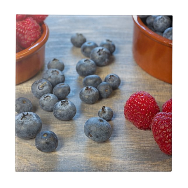 Raspberries and Blueberries Tile (Front)