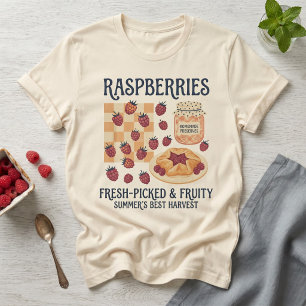 Raspberries Fresh Picked Fruity Cottagecore Summer T-Shirt