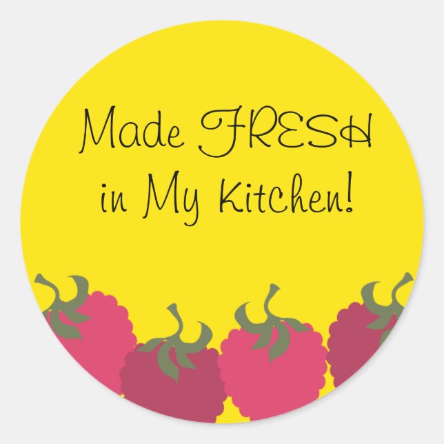 raspberries fruit baking kitchen gift tag stick... (Front)