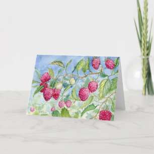"Raspberries" Greeting Card