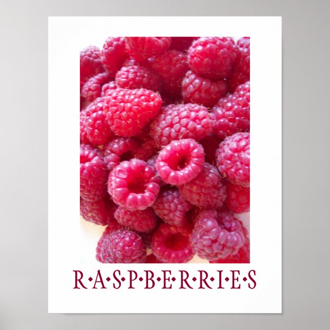 Raspberries Kitchen Art Poster (Front)