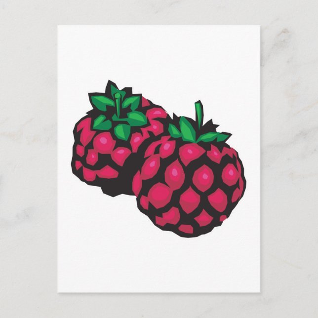 raspberries postcard (Front)