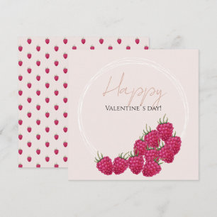 Raspberries Watercolor Illustration Card
