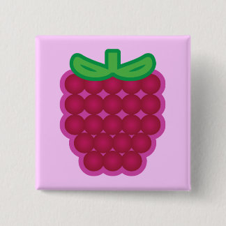 Raspberry 15 Cm Square Badge