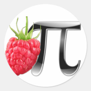 Raspberry and Pi symbol Classic Round Sticker
