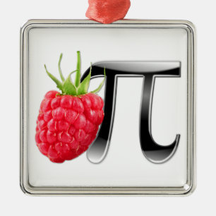 Raspberry and Pi symbol Metal Tree Decoration