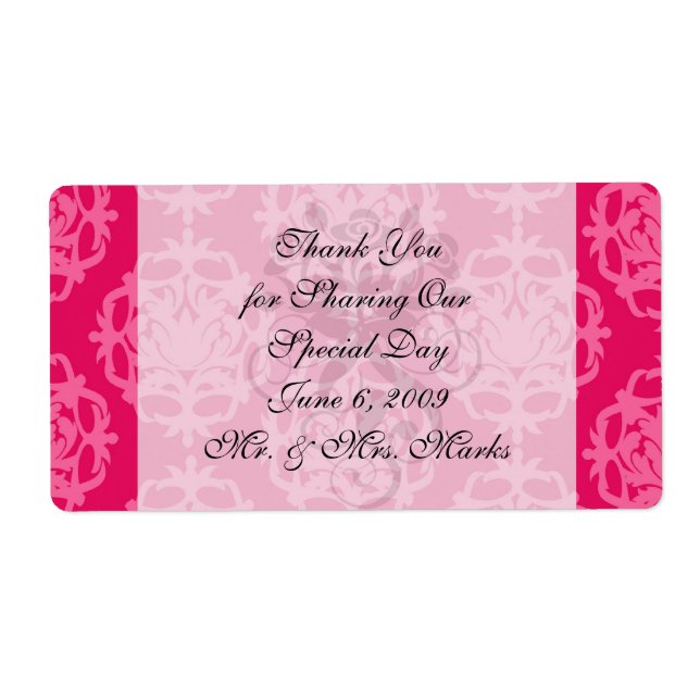Raspberry and pink damask (Front)