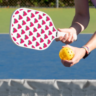 Raspberry Berry Fruit Pink Pattern Pickleball Paddle