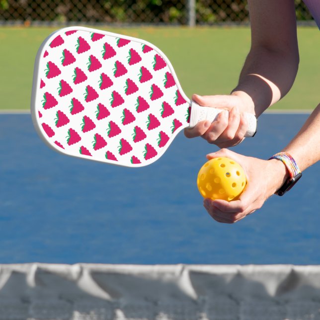 Raspberry Berry Fruit Pink Pattern Pickleball Paddle (Insitu)