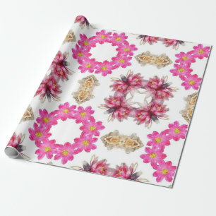 Raspberry Bouquet Wrapping Paper