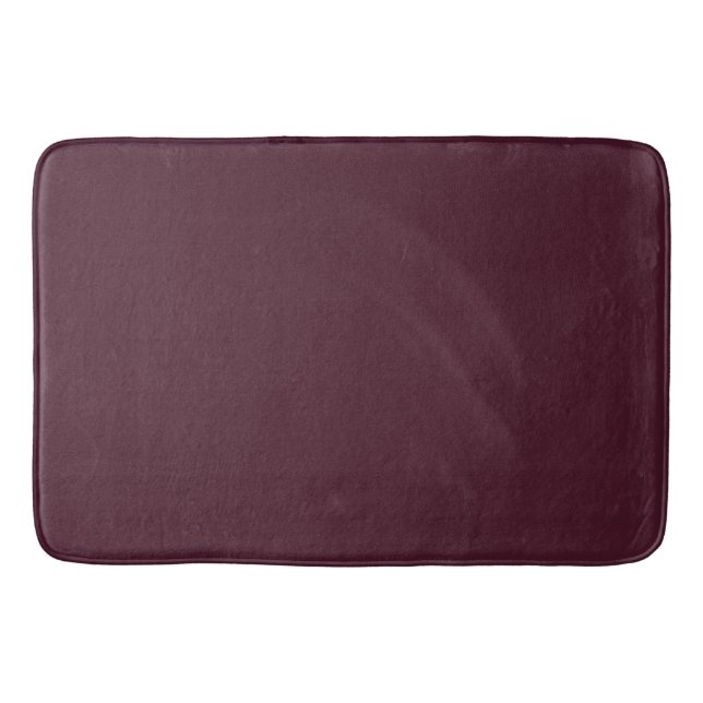Raspberry Burgundy, Solid Burgundy  Bath Mat (Front)