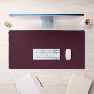 Raspberry burgundy solid burgundy desk mat