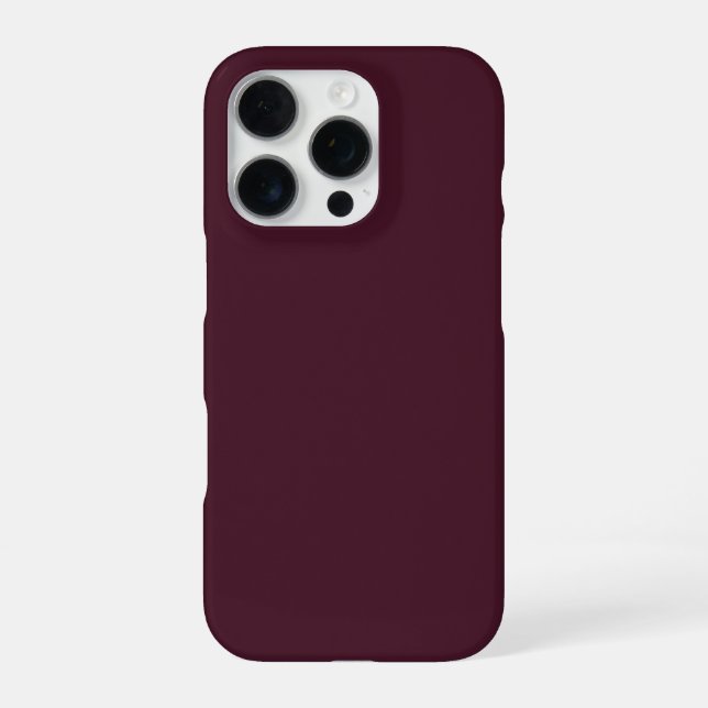 Raspberry Burgundy, Solid Burgundy  iPhone Case (Back)