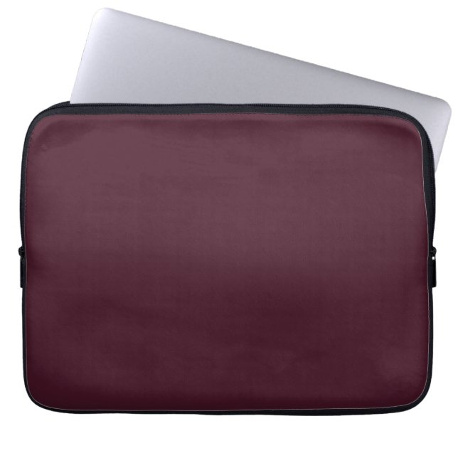 Raspberry Burgundy, Solid Burgundy  Laptop Sleeve (Front)