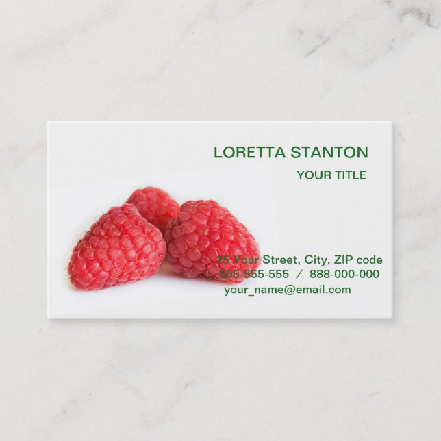Raspberry Business Card (Front)