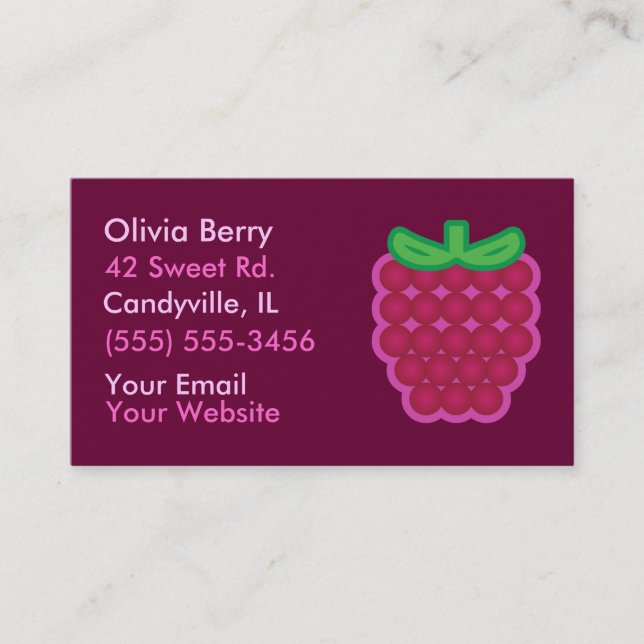 Raspberry Business Cards (Front)
