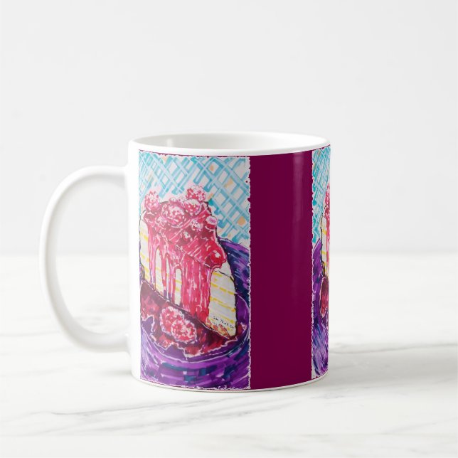 Raspberry Cake Coffee Mug (Left)