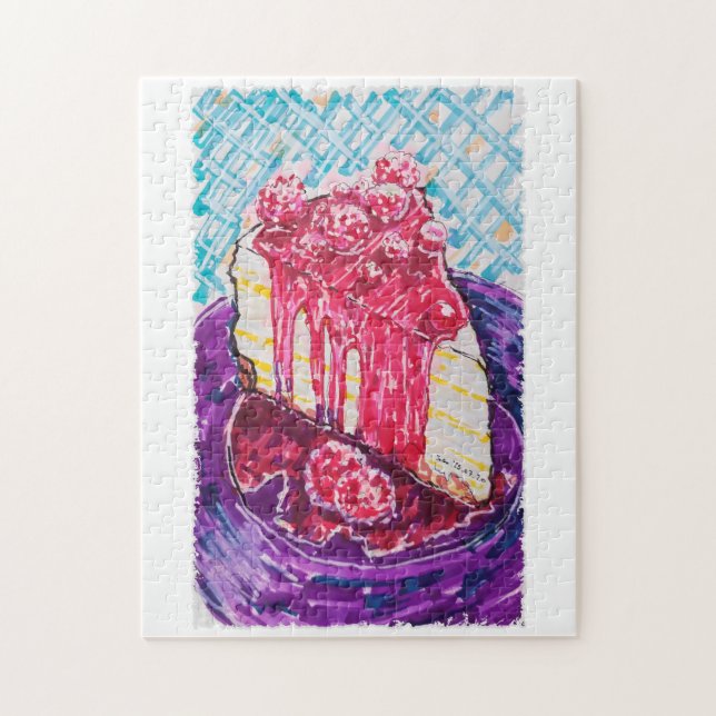 Raspberry Cake Jigsaw Puzzle (Vertical)