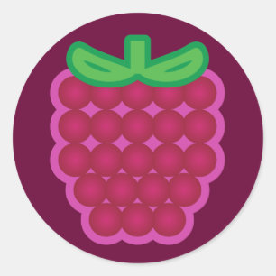 Raspberry Classic Round Sticker
