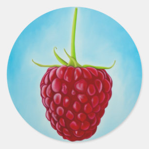 Raspberry Classic Round Sticker